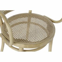 Silla de Comedor DKD Home Decor Natural Ratán Madera de olmo 58 x 58 x 79,5 cm