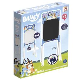 Pizarra bluey 2 en 1 magnetica y para tizas 37x32x98 cm incluye 12 accesorios