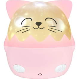 Bigben Interactive Luz Nocturna Musical Inalámbrica Cat Proyección 360° 13 Películas 8 Melodías Mando a Distancia Batería USB-C BIG1722426636833