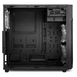 Sharkoon VG6-W RGB Semitorre ATX Gaming Negra, 3 Ventiladores LED RGB 120mm Preinstalados, Ventana Acrílica Frontal y Lateral