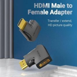 Adaptador HDMI 4K 270º Vention AIQB0-2/ HDMI Macho - HDMI Hembra/ Pack 2 Uds Adaptador HDMI 4K 270º Vention AIQB0-2/ HDMI Macho - HDMI Hembra/ Pack 2 Uds