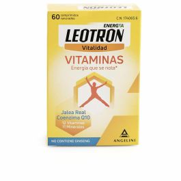 Leotron Vitaminas con Jalea Real, Coenzima Q10, 12 Vitaminas y 11 Minerales. Cansancio y Fatiga. 60 Comprimidos. Sin Gluten ni Lactosa.