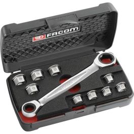 Caja de llaves planas de trinquete FACOM + 9 anillos Caja de llaves planas de trinquete FACOM + 9 anillos Precio: 105.50000043. SKU: B1H2TX545S