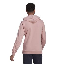 Sudadera con Capucha Hombre Adidas Essentials 3 Bandas Rosa claro