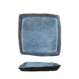 SUMMA Plato Llano Cuadrado IO 21x21 cm - Azul/Negro, Gres Vitrificado (6 Unidades) Precio: 180.50000034. SKU: B1GQ9K2KP5