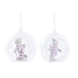 DKD Home Decor Decoración Colgante de Navidad Fantasía, Resina y Cristal, Rosa Blanco, 8x10.5x9 cm (6 Unidades, Surtido Aleatorio) Precio: 23.68212. SKU: B1JA5M43J7
