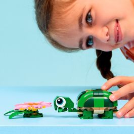 Lego Juego de Construccion Tortuga Con Flor De Nenúfar Creator 6+ Años
