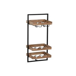 Botellero Alpino DKD Home Decor Natural Negro 25 x 75 x 35 cm