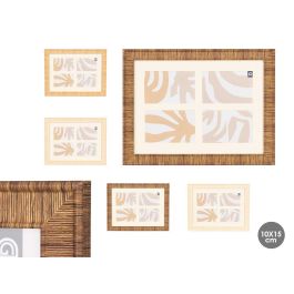Marco Rayado Giftdecor para 4 Fotos 32.5x42.5x1.5 cm Madera, Vidrio, Metal - Beige, Crema, Marrón (12 Unidades) Precio: 63.50000019. SKU: B15Q3LWCDZ