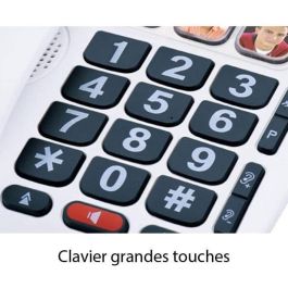 Teléfono Fijo para Mayores Alcatel ATL1416459 LED Blanco Teléfono Fijo para Mayores Alcatel ATL1416459 LED Blanco
