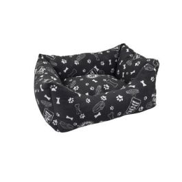 Nayeco Cama para Perros Cuadrada 59x50x20 cm, Lavable, Suave, Borde Elevado, Relleno Alta Recuperación, Alivio Articular y Muscular, Colores Surtidos