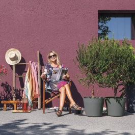 Deroma Maceta Origin 85 L con Ruedas Gris DER0191942095121