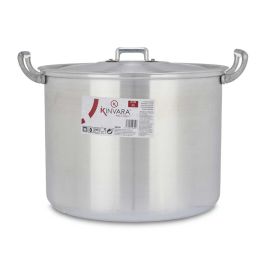 Olla de Aluminio Kinvara 26 cm, 10 Litros - Plata (4 Unidades)