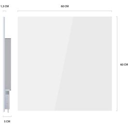 Hombli Panel Calefactor Infrarrojo de Vidrio Inteligente 400W Blanco
