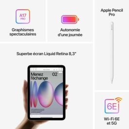 Apple iPad mini 2024, 8,3'', WiFi + Cellular, 128 GB, Gris espacial