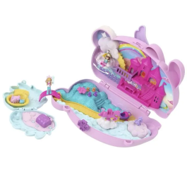 Polly Pocket Set de Juego de Conejo 2 en 1 JFT88 con 2 Figuras y 12 Accesorios