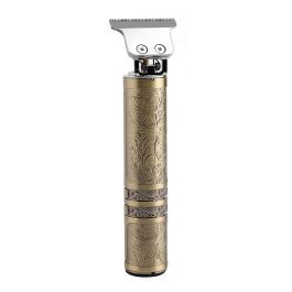 Thulos Cortapelos TH-CP113 Estilo Vintage, Recargable, Cuchilla Acero Carbono, 4 Guías, Pantalla LED, USB Tipo C