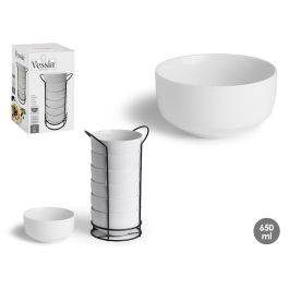 Bol Redondo Blanco Con Estante Negro 800 Ml Vessia 15X30CM (6 Unidades) Precio: 84.95000052. SKU: B18EGS3LJJ