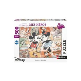 Nathan RAV12000969 Puzzle de 500 Piezas Mickey Disney Memories. Ideal para Adultos y Niños a partir de 12 años. Calidad Premium.