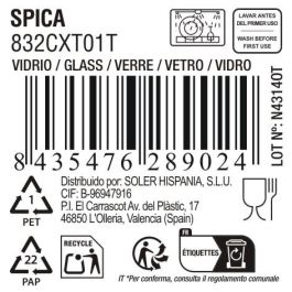 La Mediterranea Vaso Spica 290 cc Transparente (48 Unidades) La Mediterranea Vaso Spica 290 cc Transparente (48 Unidades)