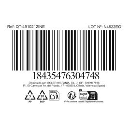 Inde - Batería de Cocina 12 Piezas de Acero Inoxidable para Inducción Colección Genova - 48.1 cm Largo x 27.4 cm Ancho x 21.3 cm Alto (2 Unidades)