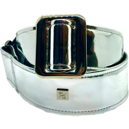 GETM Correa Guitarra Bajo Mirror Reflective Silver Ajustable Nylon Piel Vinilo Plateado