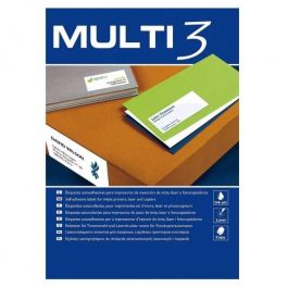 Multi-3 Etiquetas Adhesivas C-Rectos 70x36 mm Inkjet-Láser, 24 X 100H, Blanco Precio: 6.95000042. SKU: S8413449