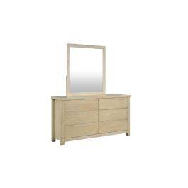 DKD Home Decor Espejo Tropical Madera Acacia Natural 100 x 92 x 2 cm