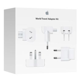 Apple Kit Adaptadores World Travel para iPhone, iPod, MacBook y Airport Express - Incluye 6 Enchufes AC y Cable USB Apple Kit Adaptadores World Travel para iPhone, iPod, MacBook y Airport Express - Incluye 6 Enchufes AC y Cable USB