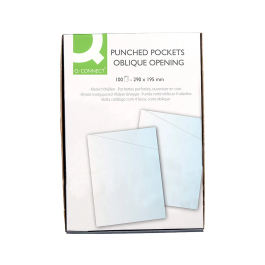 Q-connect Funda Protectora Cristal PVC 90mc Sin Taladros 290x195mm Caja 100 Unidades