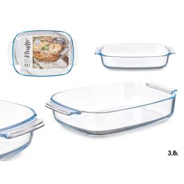 Vivalto Bandeja Rectangular de Borosilicato con Asas, 3800ml, 38x25.4x6.5 cm Precio: 39.49999988. SKU: B1DB59YQ3J