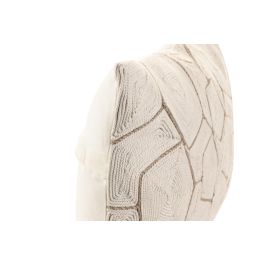 DKD Home Decor India 24 Cojín Estilo Boho Crudo Natural 30 x 50 cm (2 Unidades) Bordado a Mano