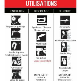 Mecafer FIFTY Compresor de aire vertical 50 L sin aceite 2 HP 10 bar para bricolaje, portátil, con ruedas y manillar