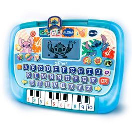 V-Tech 80-586122 Tablet Educativa Interactiva Stitch con 12 Actividades de Letras, Números, Lógica y Música