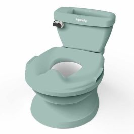 Ingenuity ING0074451998735 Inodoro Infantil Mini con Reductor, Descarga Musical y Compartimento para Toallitas Integrado, Verde