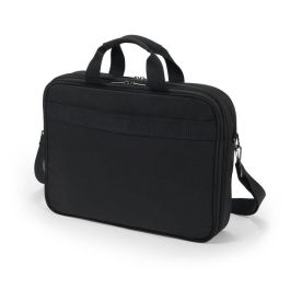 Dicota Maletín Eco Top Traveller BASE Portátil 13-14.1", Poliéster rPET Reciclado Negro, Acolchado HDF, Múltiples Bolsillos