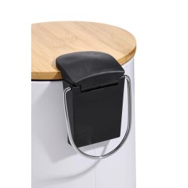 Inde Cubo Pedal Metal Bambú 3L 17x17x22.7 cm Surtido