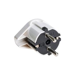 Edm Clavija schuko t/tl 16A salida lateral 4.8mm blanca