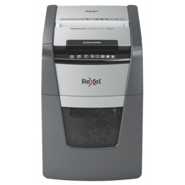 Rexel 2020100X Optimum AutoFeed+ 100X triturador de papel Corte cruzado 55 dB 34 L 100 hojas Negro, Gris