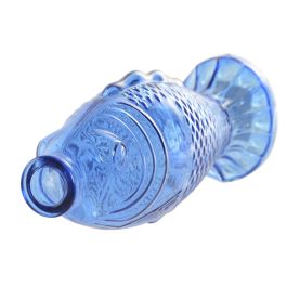 DKD Home Decor Jarrón Hangzhou design 26a Mediterráneo Azul Turquesa Cristal 7 x 26.3 x 10 cm (2 Unidades)