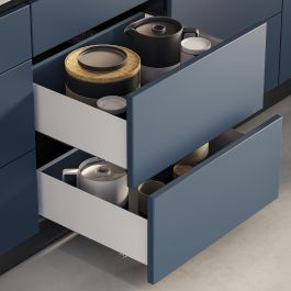 Emuca Cajón exterior Simplex 25kg de altura 122mm, profundidad 440mm, Acero, Pintado blanco