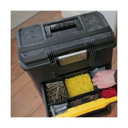 Stanley 1-79-206 Taller Móvil Modular para Herramientas con 4 Cajones, Asa Telescópica y Ruedas Robustas, Polipropileno