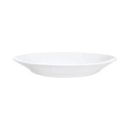 Arcoroc Set 6 Platos Hondos Restaurant de Vidrio Templado Blanco 22,5 cm, Apilables y Extra Resistentes