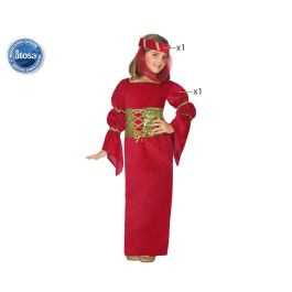 Disfraz Dama Medieval Niña Infantil Rojo 5-6 Años - Temática Historia, Vestido y Tocado Disfraz Dama Medieval Niña Infantil Rojo 5-6 Años - Temática Historia, Vestido y Tocado