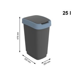 Cubo de basura Rotho Twist Blue Azul Plástico 25 L