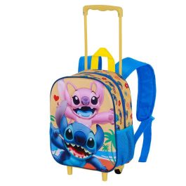 Disney Lilo y Stitch Mochila 3D con Ruedas Pequeña Ocean Azul - Infantil con Relieve Frontal y Bolsillos Laterales Precio: 27.69000058. SKU: B128B72KXF