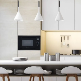 Continental Edison Microondas Grill Empotrable CEMO25GEB2 Negro 25L 900W L59.5 x H38.8 x P40 cm