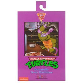 NECA Teenage Mutant Ninja Turtles Figura Ultimate Donatello Comics Tortugas Ninja, 18cm Articulada con Accesorios