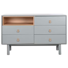 Cómoda Home ESPRIT Azul Gris Natural Polipropileno Madera MDF 120 x 40 x 75 cm Cómoda Home ESPRIT Azul Gris Natural Polipropileno Madera MDF 120 x 40 x 75 cm