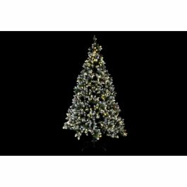 Árbol de Navidad DKD Home Decor Blanco Rojo Verde PVC Piñas Nevado 125 x 125 x 210 cm